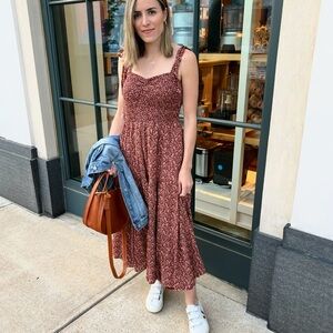 NWT Madewell Brown Smocked Sundress